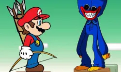 Mario vs Huggy Wuggy